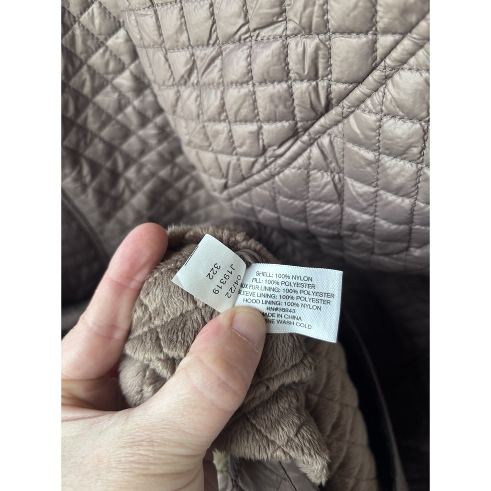St. John's Bay Longline Quilted Fleece Lined Hooded Jacket Lightweight Womens XL - Picture 7 of 7